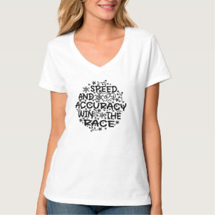 CAMISETA VELOCIDADE E EXATIDÃO GANHAM A RAÇA.