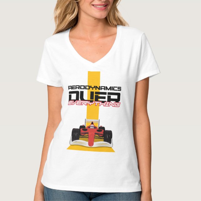 Camiseta Velocidade e precisão - Aerodinâmica Primeira (Frente)