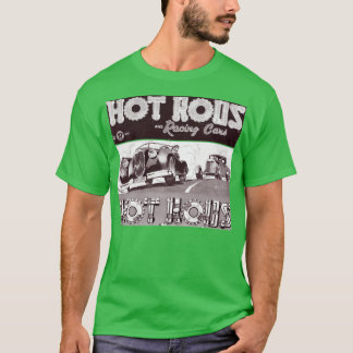 CAMISETA VELOCIDADES DE VINTAGEM DE CARROS DE RACO QUENTE H