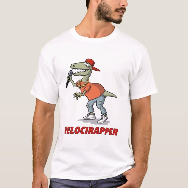 Camiseta 'Velocirapper'. (Frente)