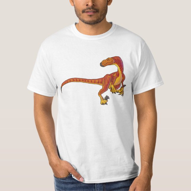 Camiseta Velociraptor, a velocidade alta Predator.Version 2 (Frente)