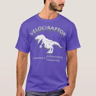 Camiseta Velociraptor Distance Over Time Raptor Funny