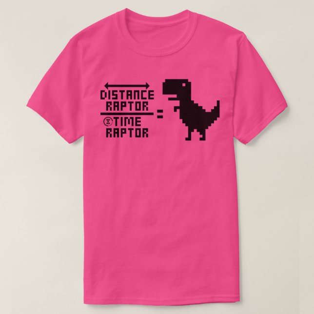 Camiseta Velociraptor Funny Equação 3 (Frente do Design)