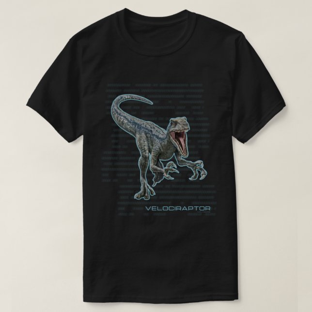Camiseta velociraptor jurássico (Frente do Design)