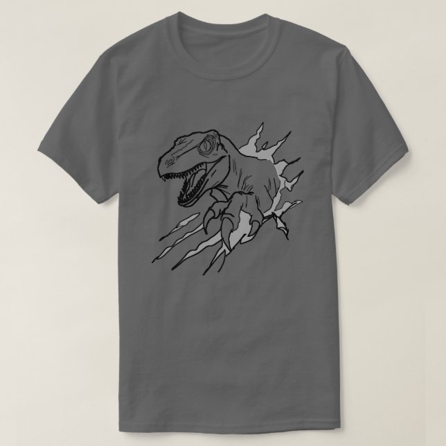 Camiseta Velociraptor Line Art (Frente do Design)