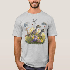 Camiseta Velociraptores num Prado