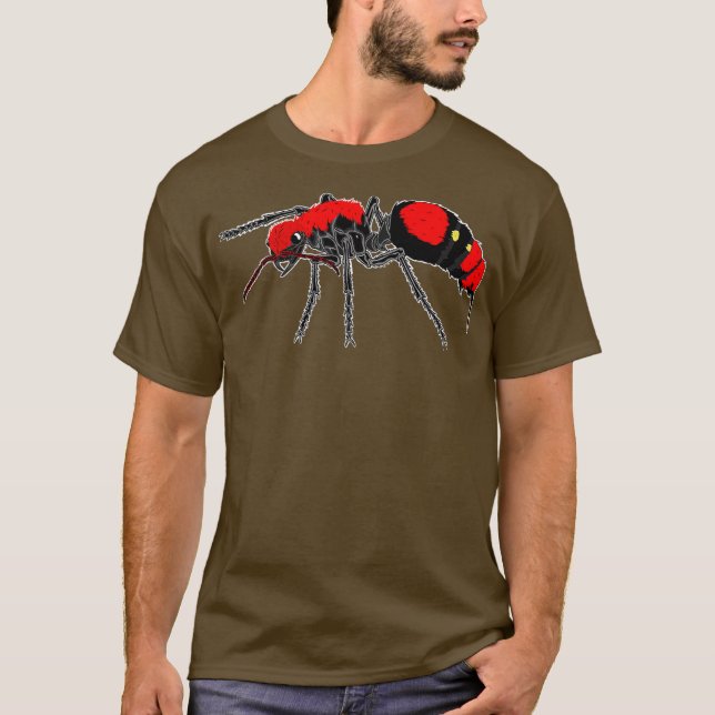 Camiseta Velvet Ants aka Assassino de Vaca Inseto Ant Sting (Frente)