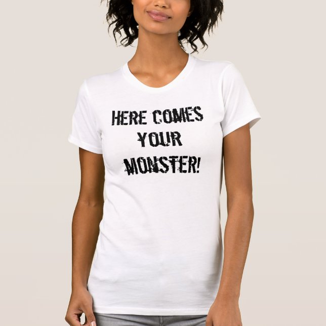 Camiseta Vem aqui seu monstro! Batedor feminino (Frente)