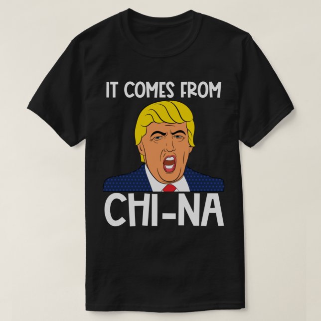 Camiseta Vem da China o discurso engraçado de humor (Frente do Design)