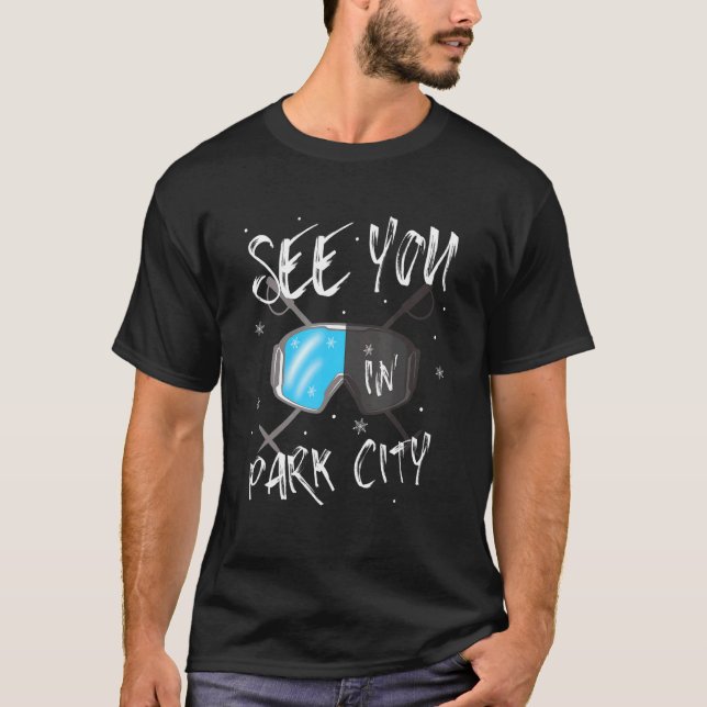 Camiseta Vemo-Nos Em Park City Usa, A Caminhar De Férias Sk (Frente)