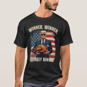 Camiseta Vencedor do Bandeira Americano Turquia Janta Thank
