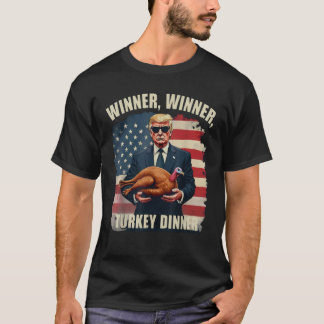 Camiseta Vencedor do Bandeira Americano Turquia Janta Thank