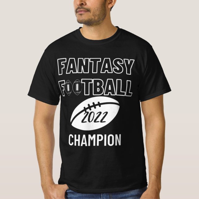 Camiseta Vencedor do campeão da Liga de Futebol da Fantasy  (Frente)