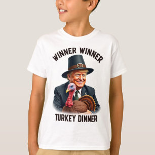 Camiseta Vencedor do Trump na Turquia Janta Engraçado Thank