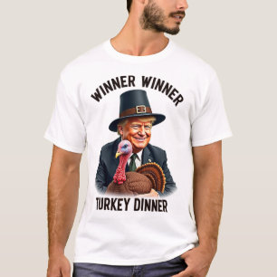 Camiseta Vencedor do Trump na Turquia Janta Engraçado Thank
