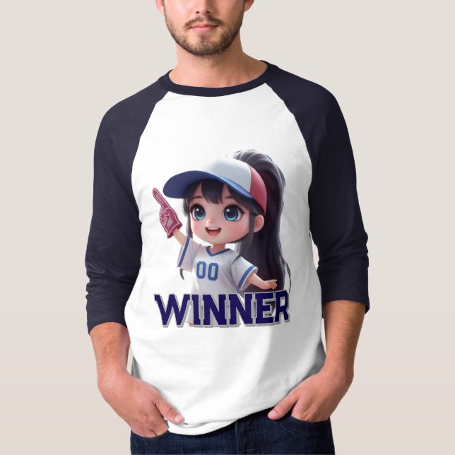 Camiseta vencedor fã esportes dall (Frente)