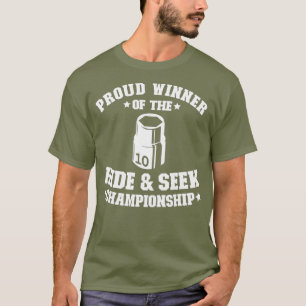 Camiseta Vencedor Orgulhoso Do Campeonato De Oculto De 10 m