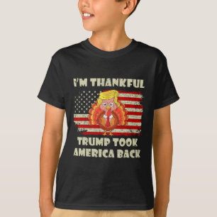 Camiseta Vencedor, sou grato Trump Won, levou a América Ck