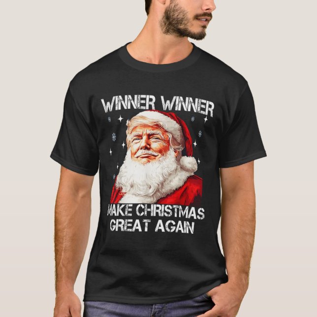 Camiseta Vencedor Torna Excelente De Natal Novamente Papais (Frente)