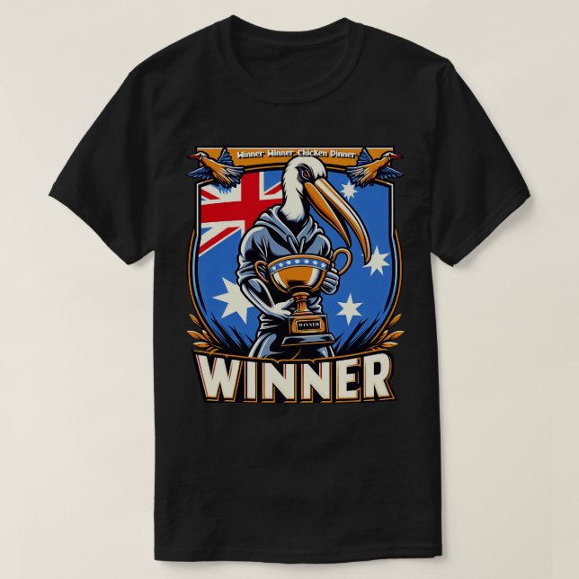 Camiseta Vencedor vencedor do Janto de frango 9 (Frente do Design)