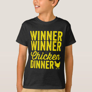 Camiseta Vencedor Vencedor Jantar de Frango Silhueta (escur