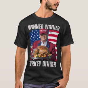 Camiseta Vencedor Vencedor Jantar de Peru Humor Engraçado T