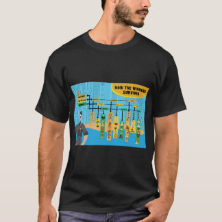 Camiseta Vencedores de Sobrevivência Infográficos