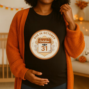 Camiseta Vencido em outubro de Maternidade de Halloween