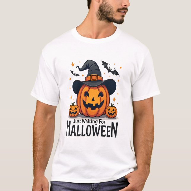 Camiseta Venda de Consciência do Cancer de Halloween (Frente)
