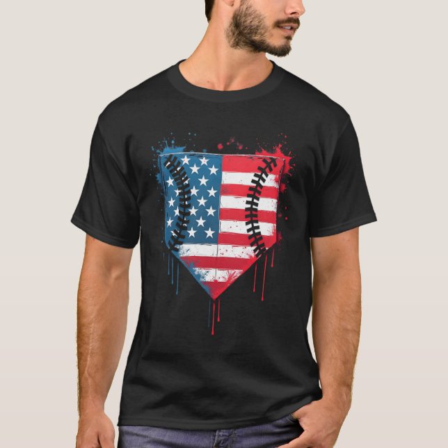 Camiseta Venda de garotos Sorvete Patriótico americano F (Frente)