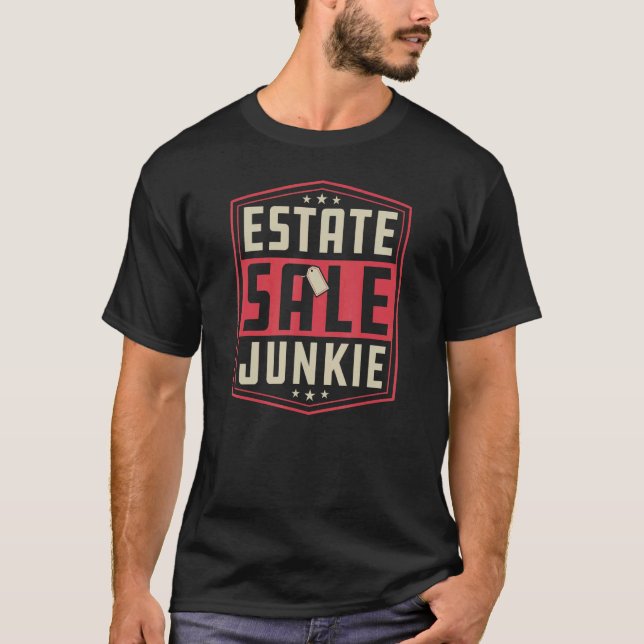 Camiseta Venda De Junkie Garage E Venda De Yard (Frente)