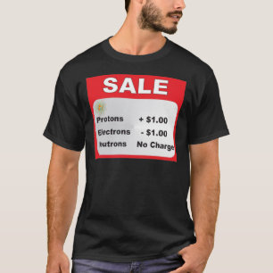 Camiseta venda dos nêutrons dos elétrons dos protão