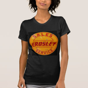 Camiseta vendas do crosley do vintage e sinal do serviço