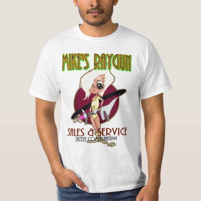 Camiseta Vendas & serviço de Raygun dos microfones (Frente)