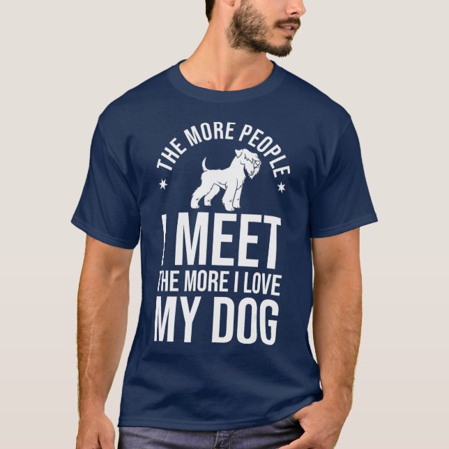 Camiseta Vendedor de Cachorros de Terrier, de Roda Molhada (Frente)