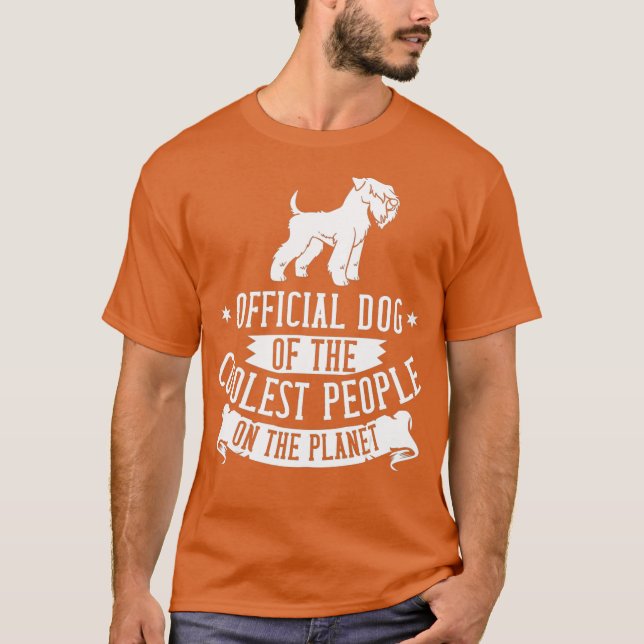 Camiseta Vendedor de Cachorros de Terrier, de Roda Molhada (Frente)