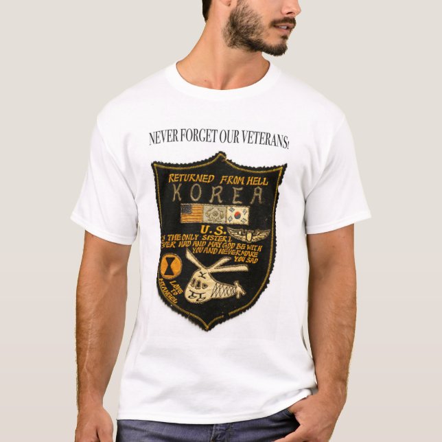 Camiseta Vendedor de Guerra Coreano. Folk Art (Frente)