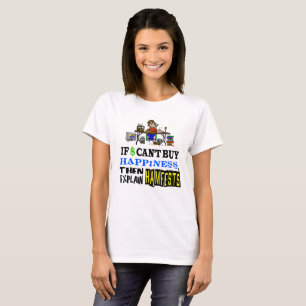 Camiseta Vendedor de Hamfest e t-shirt fêmeas da felicidad