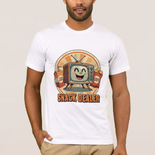 Camiseta Vendedor de Lanches TV Retro & Munchies Design Vin