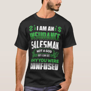 Camiseta Vendedor de Seguros Deus Colega Colega Trabalho