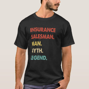 Camiseta Vendedor de Seguros Retro Homem Mito Lenda