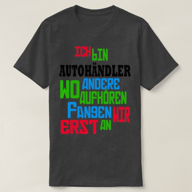 Camiseta Vendedores de automóveis (Frente do Design)
