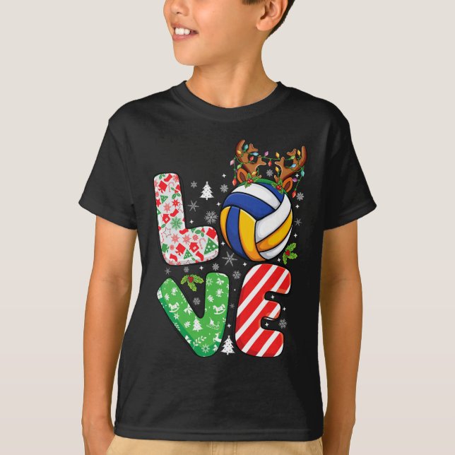 Camiseta Vendedores de voleibol Meninas Crianças Natal Nata (Frente)