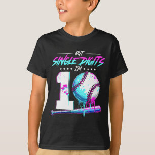 Camiseta Vender 10 Anos de Idade Aniversário Dígitos Duplos