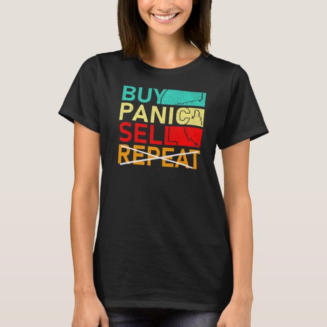 Camiseta Vender Pânico do comprar Não Repetir Criptografia  (Frente)
