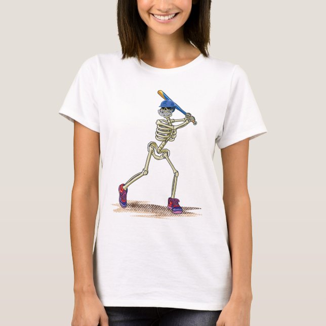 Camiseta Vender Skeleton Halloween Men Boys Vender Hallowee (Frente)