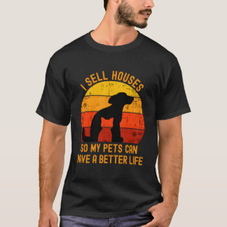 Camiseta Vendi Casas Para Que Meu Cachorro E Gato Possam Te