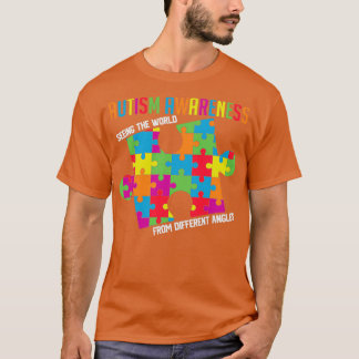 Camiseta Vendo O Mundo De Diferentes Ângulos Autismo Em Fre