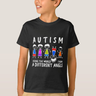 Camiseta Vendo o Mundo de um Ângulo Diferente Autismo Consc