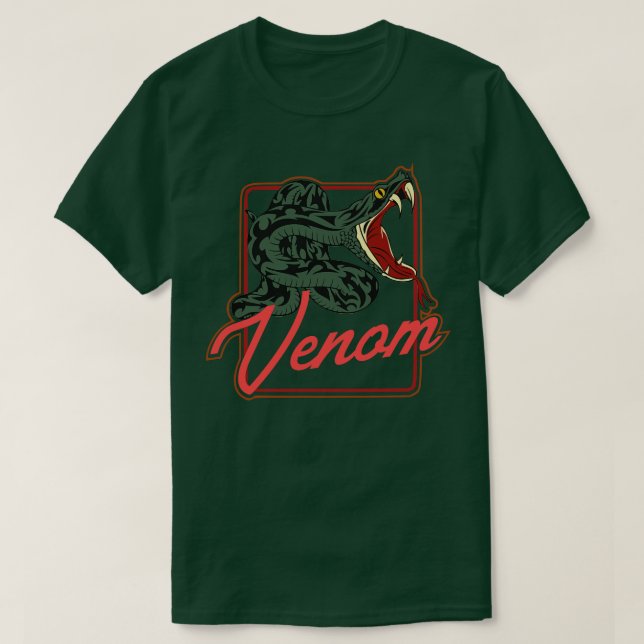 Camiseta veneno Rattlesnake neon (Frente do Design)
